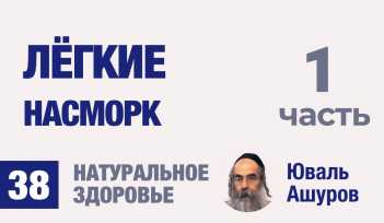 Натуральное здоровье. Видео лекции рав Ашуров. Легкие. Насморк. Причины болезней. Раввин Ашуров Юваль
