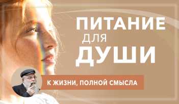 Чем питается душа? Видео лекция. Какая душевная пища полезна, а какая нет